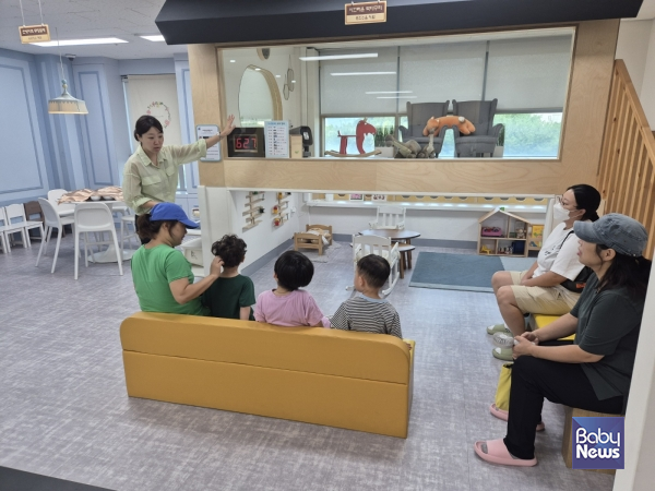 경기도늘품숲 층간소음 체험. ⓒ경기도북부육아종합지원센터
