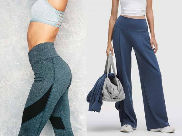 헐렁한 오버핏 바지(오른쪽)가 운동복 시장의 새로운 트렌드로 떠오르고 있다./클립아트코리아, 룰루레몬