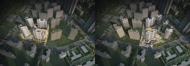 전남 목포 남악신도시 오룡2지구 37·38블록에 들어서는 ‘지엔하임 시그니처’의 조감도. 문장건설 제공