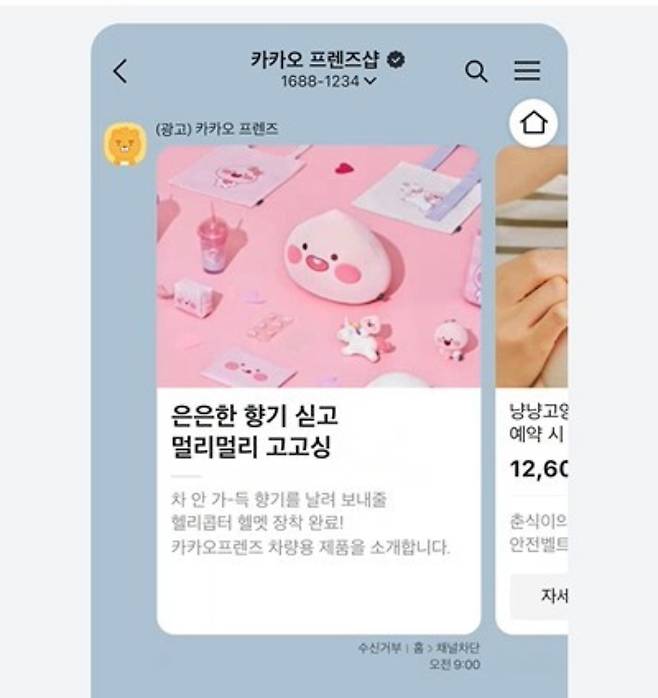 카카오 브랜드 메시지. 카카오 홈페이지 캡처