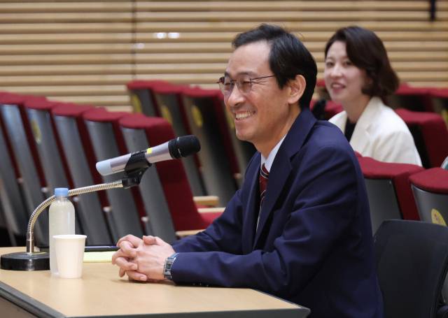 ▲우상호 정무수석이 21일 용산 대통령실에서 기자간담회를 하고 있다. ⓒ연합뉴스