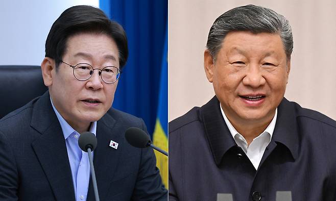 이재명 대통령(왼쪽),&nbsp;시진핑 중국 국가주석.&nbsp;EPA연합뉴스