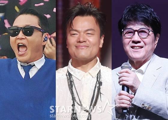 싸이, 박진영, 조용필(왼쪽부터) /사진=스타뉴스