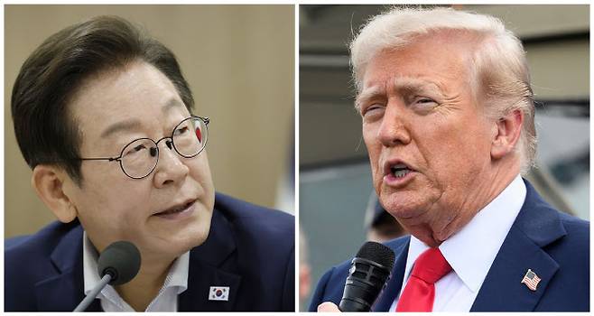 왼쪽부터 이재명 대통령, 도널드 트럼프 대통령.(사진=연합뉴스, AFPBBNews)