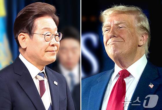 이재명 대통령과 도널드 트럼프 미국 대통령.