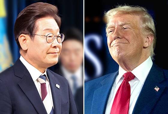 이재명 대통령과 도널드 트럼프 미국 대통령 .