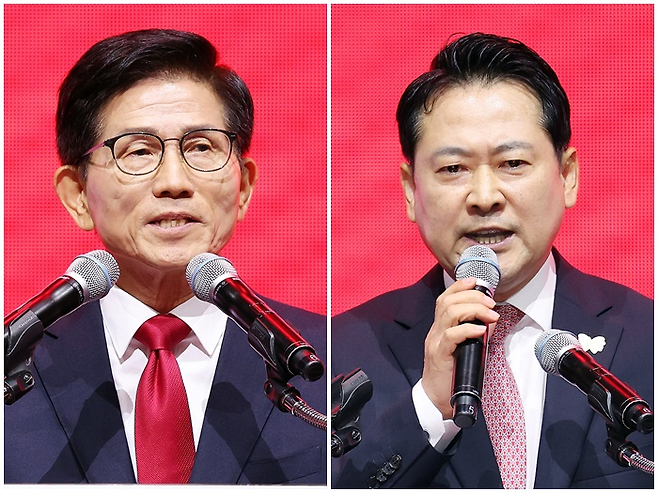 김문수·장동혁 국민의힘 당대표 후보 ⓒ데일리안 홍금표 기자