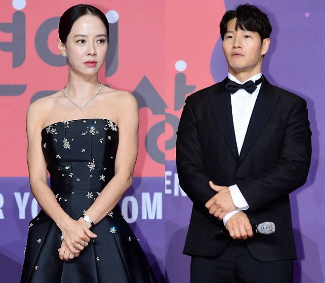 배우 송지효(사진 왼쪽), 가수 김종국  /사진=한경DB