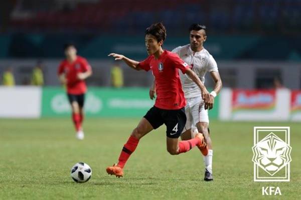 2018 아시안게임 당시 김진야 / 사진=대한축구협회 제공