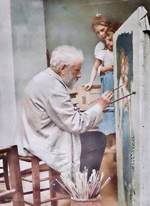 자매의 초상화를 그리는 부그로.