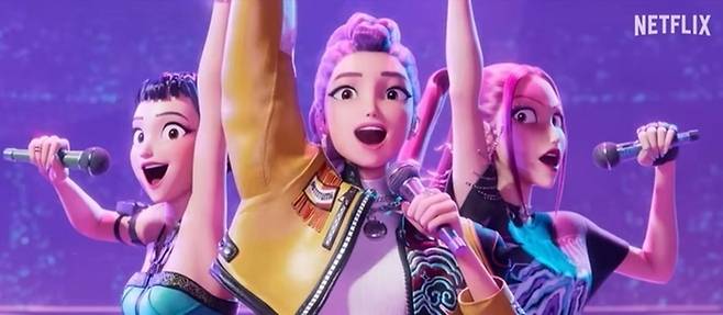 넷플릭스 애니메이션 영화 ‘케이팝 데몬 헌터스’ OST ‘골든’을 부른 헌트릭스. 사진ㅣ넷플릭