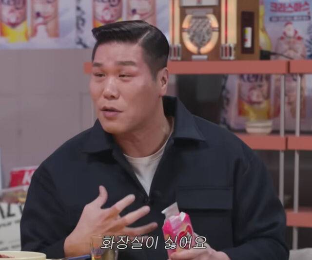 서장훈이 화장실이 너무 싫어서 촬영 중 안 간다고 밝혔다. /