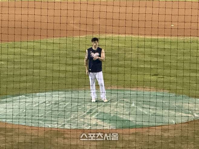 고효준이 홀로 남아 연습을 하는 모습. 잠실 | 박연준 기자 duswns0628@sportsseoul.com