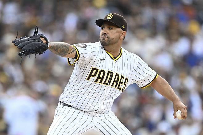 샌디에이고 선발 네스터 코르테스. 그는 6이닝 1실점의 호투로 이적 후 첫 승을 따냈다. Imagn Images연합뉴스