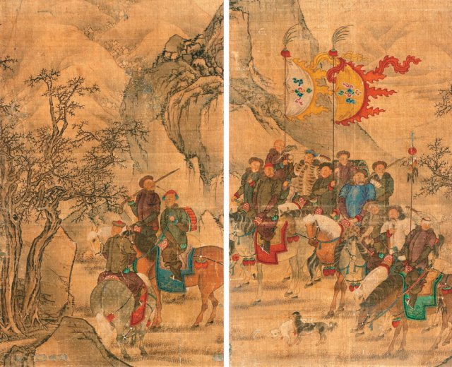 ‘적이 누구인가’는 곧 우리의 정체성을 좌우한다. ‘호렵도’ 8폭 병풍 중 일부. 청나라 사람들의 사냥하는 모습으로, ‘호(胡)’가 오랑캐를 뜻하는 점을 감안하면 청나라를 오랑캐 취급한 것이다. 문화재청 제공