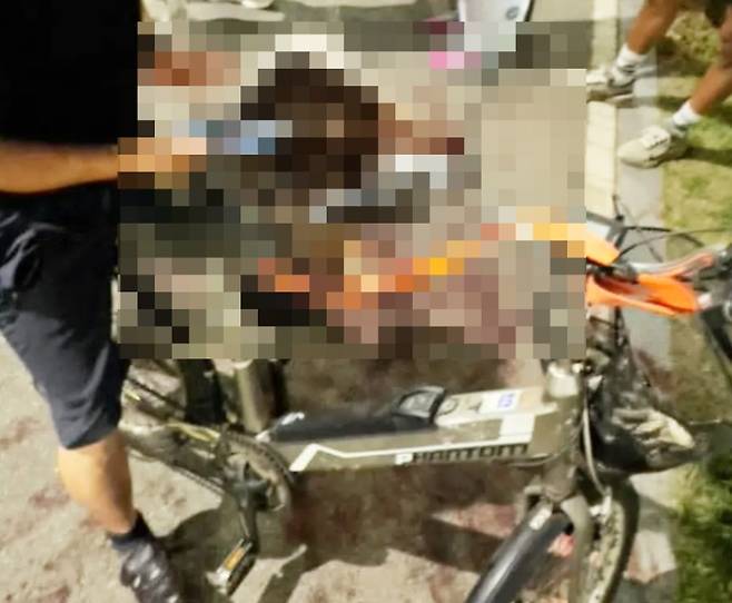 ▲ 대형견 전기자전거에 매달고 죽을 때까지 달리게 한 견주 [연합뉴스]