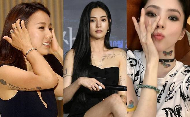 이효리, 나나, 한소희. 사진|스타투데이DB, 한소희 SNS