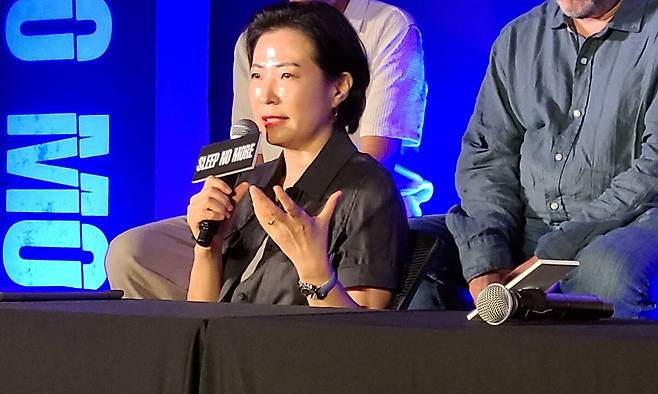 서울 충무로 옛 대한극장에 들어선 ‘매키탄 호텔’에서 ‘슬립 노 모어’를 공연 중인 이머시브 콘텐츠 전문 미쓰잭슨의 박주영 대표. 그는 “‘슬립 노 모어’는 미술·건축·음악·조명 등 인간이 체험할 수 있는 모든 예술적 가치를 담았다”고 자부했다.&nbsp;연합뉴스
