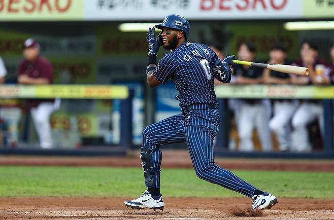 시즌 40호 홈런을 날린 르윈 디아즈 [삼성 라이온즈 제공. 재판매 및 DB 금지]