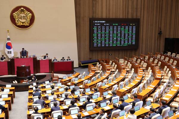 25일 국회 본회의에서 '더 센' 상법 개정안이 여당 주도로 통과되고 있다. 개정안은 자산 2조원 이상 상장사에 대해 집중투표제 도입을 의무화하고, 감사위원 분리 선출을 기존 1명에서 2명 이상으로 확대하는 내용을 골자로 한다.연합