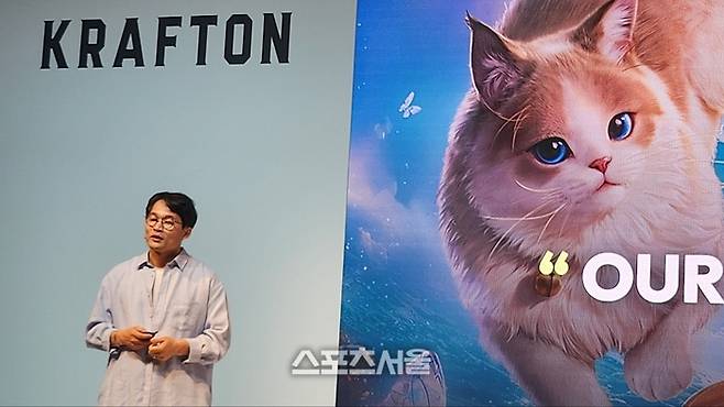 김형준 인조이 스튜디오 대표 겸 총괄 디렉터가 독일 쾰른에서 열린 미디어 데이 현장에서 인조이 개발 철학을 공유했다. 쾰른=김민규 기자 kmg@sportsseoul.com