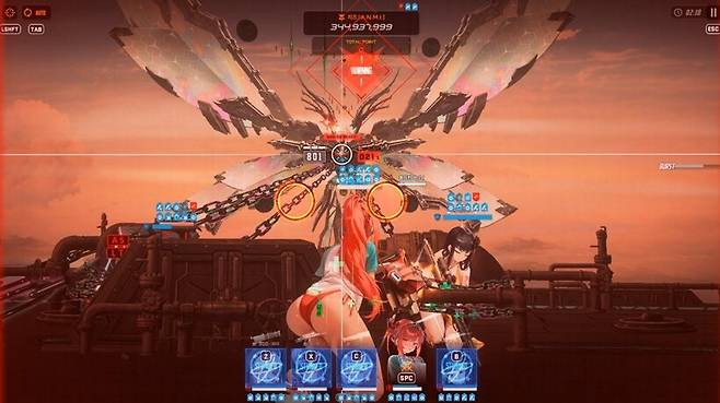 ▲ 한 기의 니케를 제외한 나머지 니케들이 스턴에 걸린다. 최대한 빠르게 저지원을 공략하자. 저지원은 우월 코드가 아니라도 파괴할 수 있다