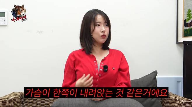 코미디언 이세영이 성형수술에만 1억원 이상을 썼다며, 가슴필러 부작용으로 가슴 수술을 하게 됐다고 고백했다. /사진=유튜브 채널 '나무미키 흥신소' 영상