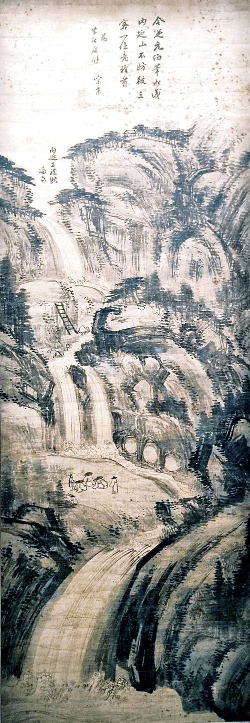 겸재 정선이 그린 ‘내연삼용추도’. 한눈에 다 들어오지 않는 전체 풍경을 ‘마음의 눈(심안·心眼)’으로 조망하듯 그렸다.