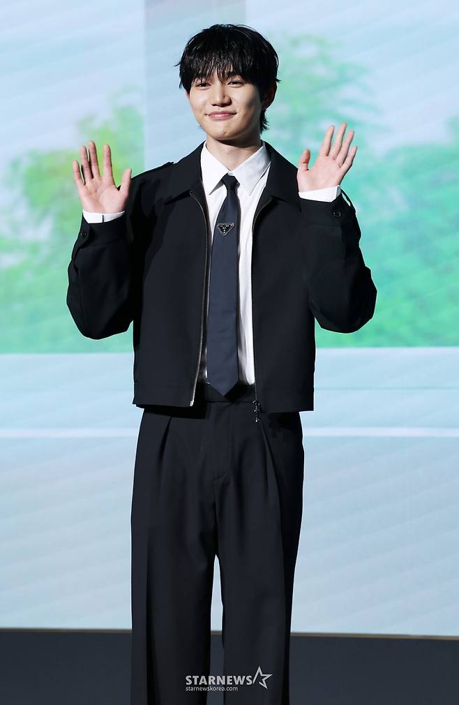 배우 윤상현이 25일 서울 마포구 호텔 나루에서 열린 넷플릭스 영화 '고백의 역사' 제작발표회에서 포즈를 취하고 있다. /2025.08.25 /사진=김휘선 hwijpg@