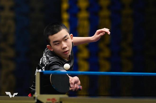 WTT 유럽 유스 스매시 남자단식 경기 중인 이승수 [WTT 인스타그램 캡처. 재판매 및 DB 금지]