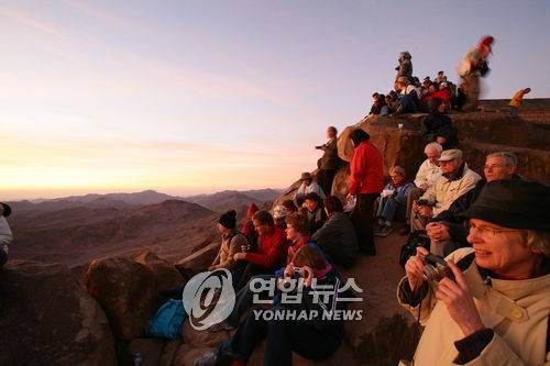 이집트 시나이산 정상 [연합뉴스 자료사진. 재판매 및 DB 금지]