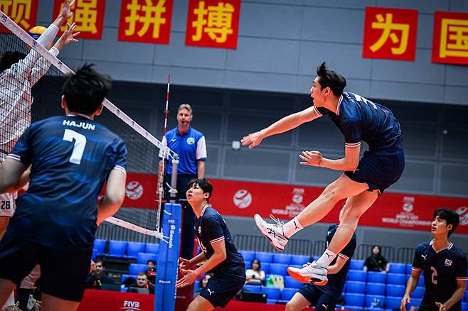 21세 이하 남자배구 대표팀. (FIVB 제공)