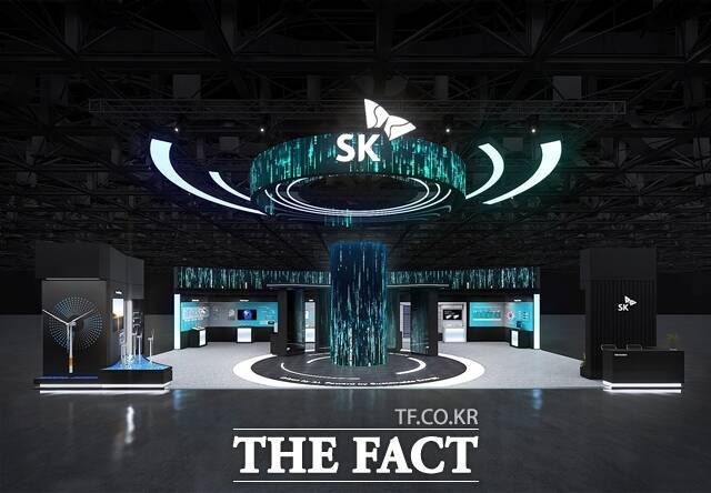 SK이노베이션은 27~29일 부산 벡스코(BEXCO)에서 열리는 2025 기후산업국제박람회에 참가한다고 밝혔다. 2025 기후산업국제박람회(WCE) SK 전시관 조감도. /SK이노베이