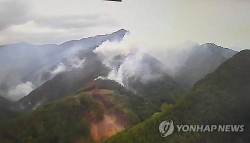 재발화한 삼척 산불 [삼척시 제공. 재판매 및 DB 금지]