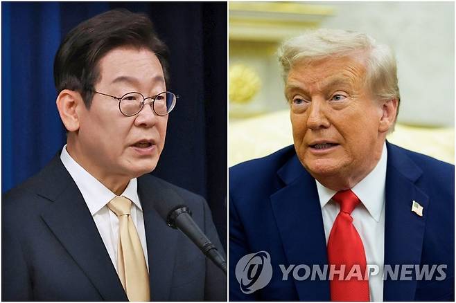이재명 대통령(왼쪽)과 트럼프 미국 대통령 [UPI=연합뉴스·연합뉴스 자료사진. 재판매 및 DB 금지]