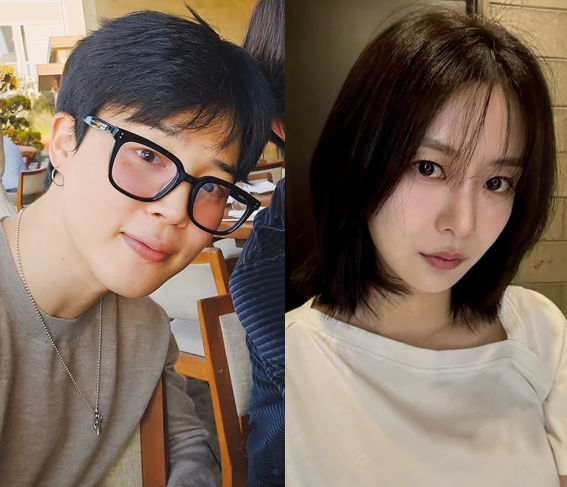 방탄소년단 지민, 송다은. 사진 | SNS