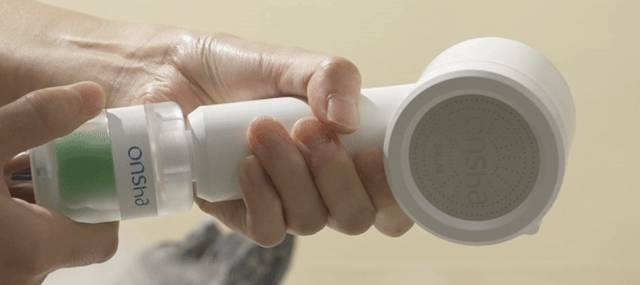 설랩 온샤 미니 샤워기 헤드와 온천필터. [네이버 스마트스토어 캡처]