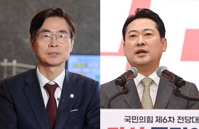 ▲ 국민의힘 조경태 의원(왼쪽)과 장동혁 신임 대표 [연합뉴스]&nbsp;