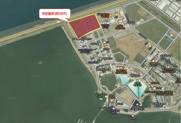 시흥 거북섬 인근인 정왕동 유통1블록 부지 내 쿠팡물류센터 건립공사 위치도. 네이버