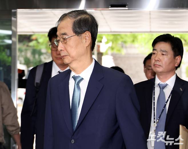 윤석열 전 대통령의 내란 행위 방조 혐의를 받는 한덕수 전 국무총리. 황진환 기자