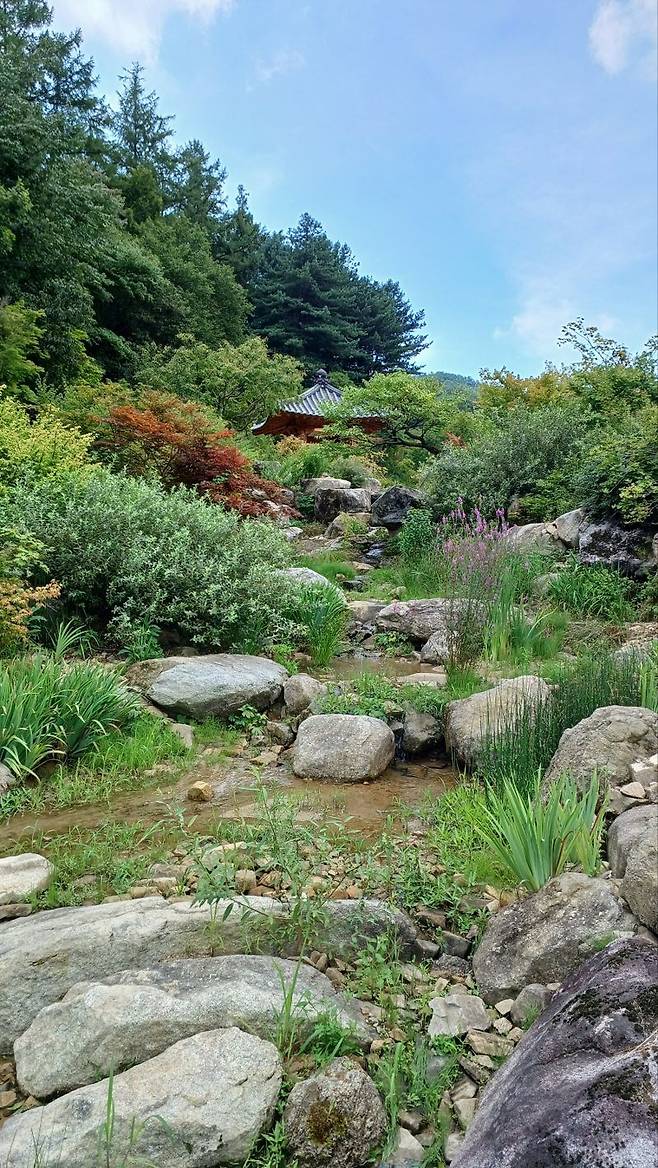 25t 트럭 300대 분량의 돌을 공수해 조성한 '메덩내'