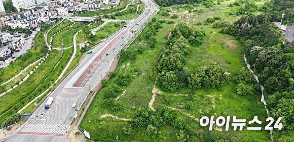 화성 장지동 물류창고 부지 모습.  [사진=오산시]