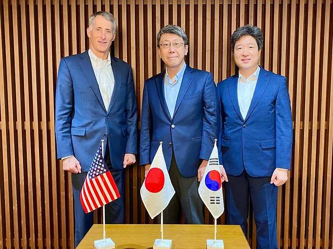 [서울=뉴시스]한미일 사무국 운영이사회 개최. (사진=외교부 제공) 2025.08.28 *재판매 및 DB 금지