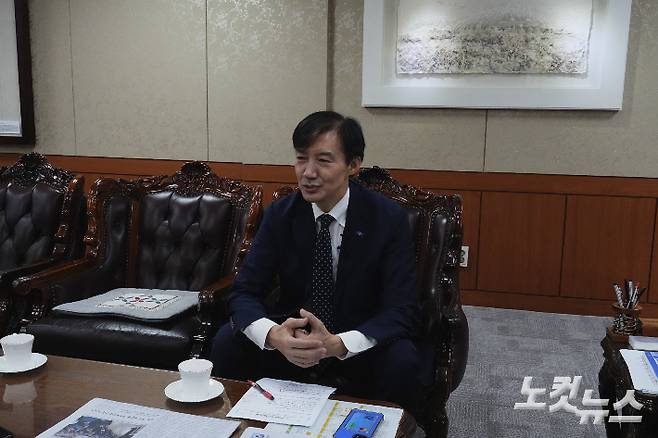 조국 조국혁신당 전 대표. 김현주 뉴미디어 크리에이터