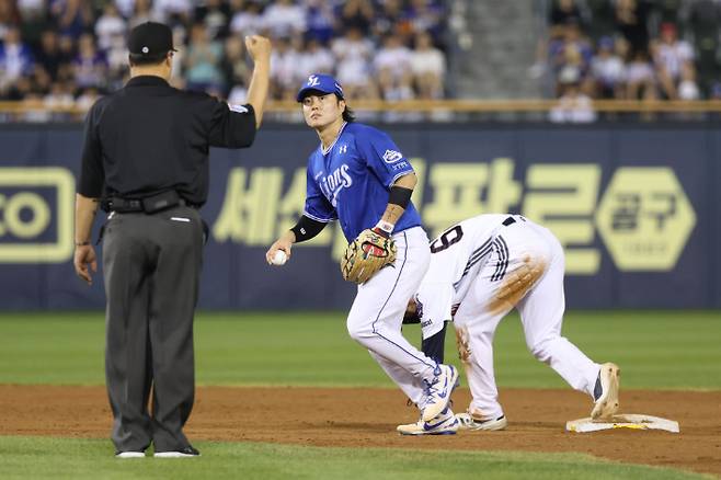 삼성 2루수 류지혁. 삼성