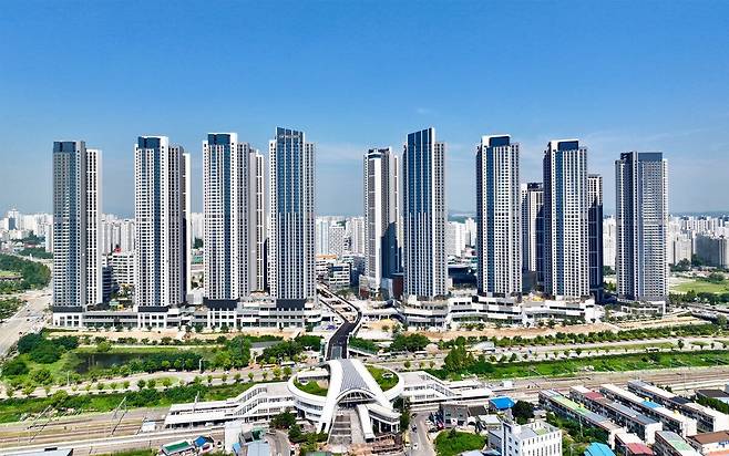 힐스테이트 더 운정 전경 모습.