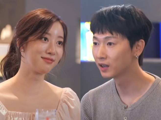 배우 오채이와 그룹 'H.O.T' 출신 장우혁. 채널A '요즘 남자 라이프-신랑수업' 방송화면 캡처.