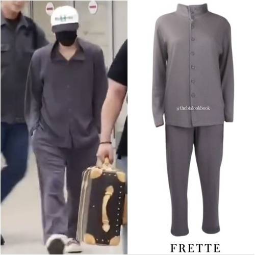 빅뱅 멤버 지드래곤이 대한항공 일등석에서 제공되는 편의복을 공항 패션으로 당당히 선보여 화제다. 인스타그램 캡처