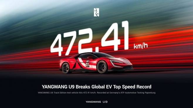 BYD 슈퍼카 양왕 U9 트랙 에디션. BYD 제공