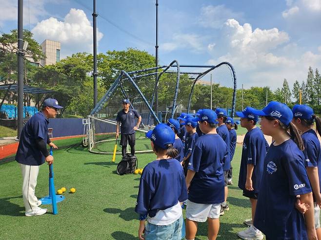 ▲ KBO 키즈클럽 미래야구의 날 티볼 원데이 클래스&nbsp;ⓒKBO